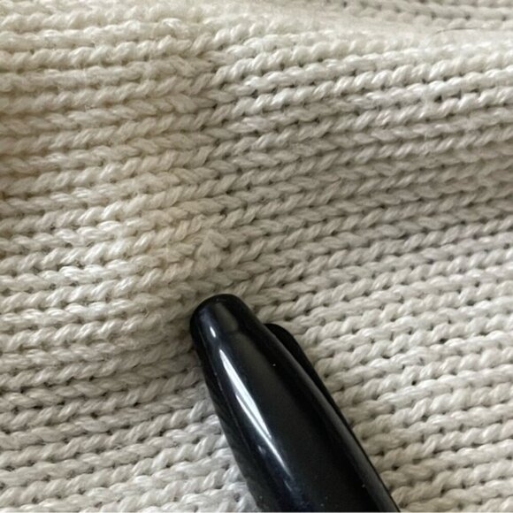 Minnie Rose cotton cashmere blend open front long sleeve cardigan ivory XS/S - Picture 7 of 13